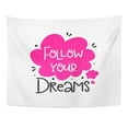thumbnail image 1 of UFAEZU Slogan Phrase Lettering and Follow Your Dreams Creative Creativity Drawing Wall Art Hanging Tapestry Home Decor for Living Room Bedroom Dorm 60x80 inch, 1 of 1