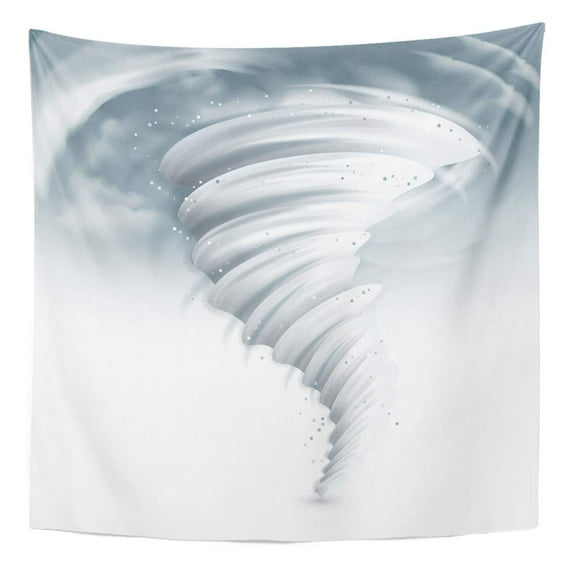 UFAEZU Storm Realistic Tornado Swirl Dark Clouds in Sky Hurricane Wall Art Hanging Tapestry Home Decor for Living Room Bedroom Dorm 60x80 inch