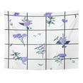 thumbnail image 1 of UFAEZU Summer Grid Spring Branch Delicate and Beautiful Wild Blooming Flowers Pattern Bright Check for Book Wall Art Hanging Tapestry Home Decor for Living Room Bedroom Dorm 60x80 inch, 1 of 1