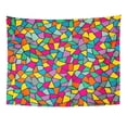 thumbnail image 1 of UFAEZU Watercolor Glass Color Mosaic Pattern Abstract Fun Bright Crack Creative Wall Art Hanging Tapestry Home Decor for Living Room Bedroom Dorm 60x80 inch, 1 of 1