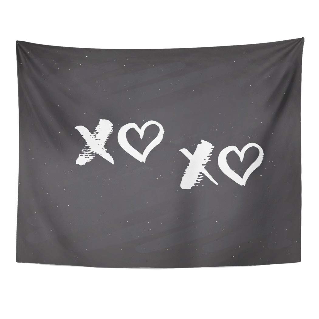 UFAEZU XOXO Brush Lettering Sign Calligraphic Hugs and Kisses Phrase