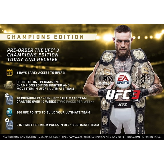 UFC 3 Championship Pre-Order Edition (Xbox ONE)