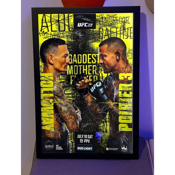 UFC 318 Max Holloway vs. Dustin Poirier 3 2025 Fight MMA BMF Las Vegas Fight 2025 Wall Art