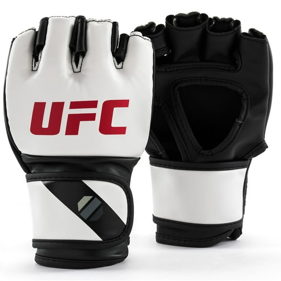UFC Ground Game MMA Gloves - S/M, White - Grappling and Striking MMA Training Gear for Beginner to Intermediate Fighters