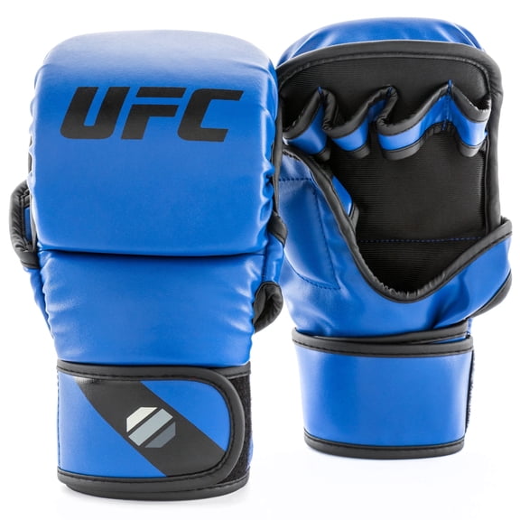 UFC MMA Sparring Gloves - L/XL, Blue - All-In-One Training Essential - Boxing Protection with MMA Versatility