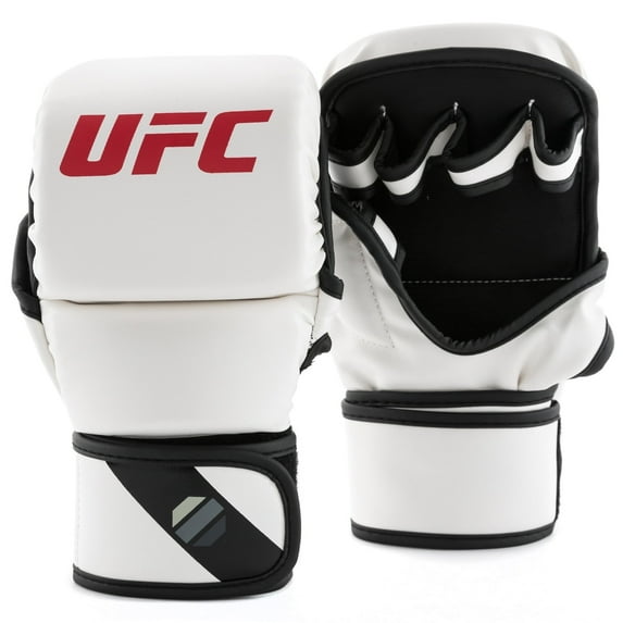 UFC MMA Sparring Gloves - S/M, White - All-In-One Training Essential - Boxing Protection with MMA Versatility