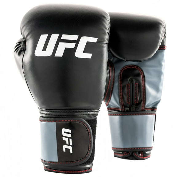 UFC Kobra Boxing Gloves - 8oz, Black - Beginner Training Gloves for MMA, Boxing, Kickboxing, Cardio, Home Gym & Bag Work