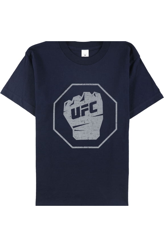 Boys Distressed Fist Inside Logo Graphic T-Shirt, Blue, Big Kids (8-20), M
