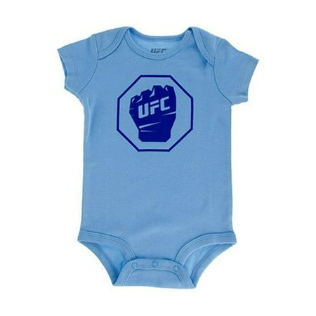 UFC Boys Fist Inside Logo Bodysuit Jumpsuit Pajama, Blue, Infant, 24 mos