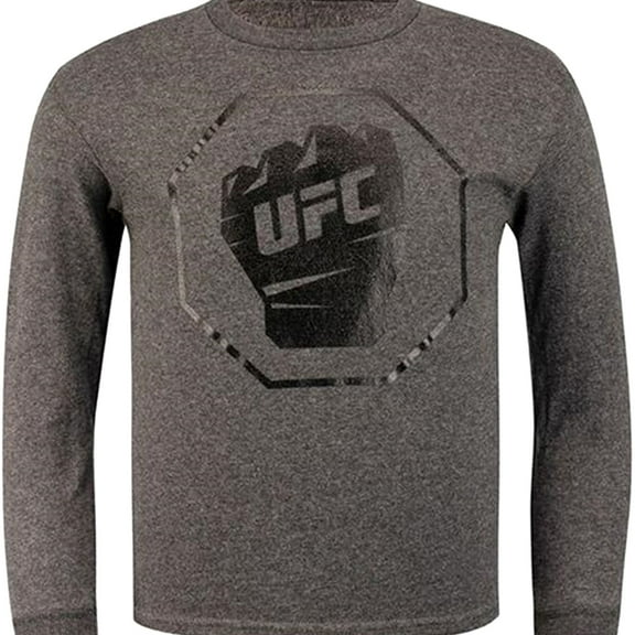 UFC Boys Fist Inside Logo Graphic T-Shirt, Grey, Little Kids (4-7), 4