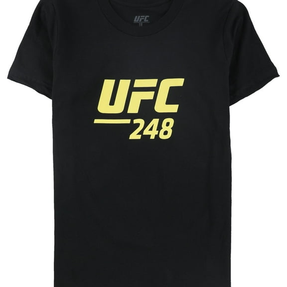 UFC Boys No. 248 Two Title Fights Graphic T-Shirt, Black, Big Kids (8-20), M