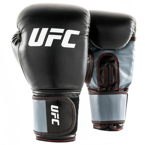 UFC Kobra Boxing Gloves - 12oz, Black - Beginner Training Gloves for MMA, Boxing, Kickboxing, Cardio, Home Gym & Bag Work