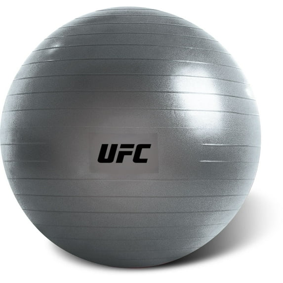 UFC FitBall - 75 cm, Gray - Anti-Burst Stability Ball for Core Strength, MMA Training & Fitness - Durable PVC