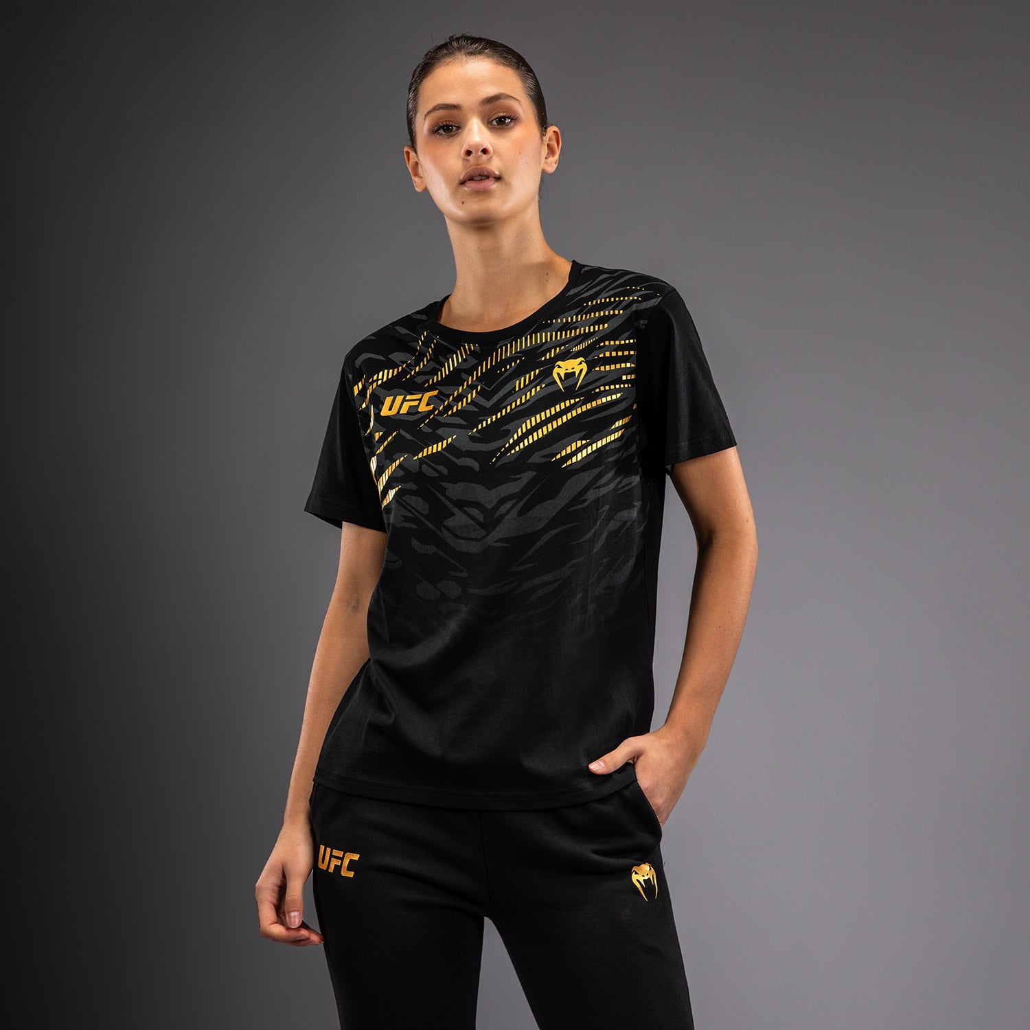 UFC venum champion Tシャツ UFC Fusion Venum Replica T-Shirt Champion Gold - FIGHTWEAR
