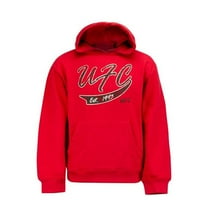 UFC Girls Script Pullover Hoodie Sweatshirt, Red, Big Kids (8-20), L