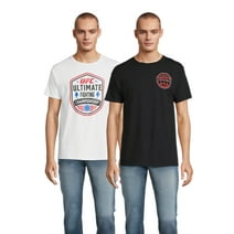 UFC Men’s & Big Men’s Graphic Short Sleeve T-Shirts, 2-Pack, Sizes S-3XL