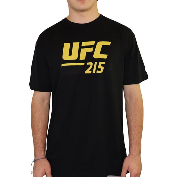UFC Mens 215 Two Title Fights Graphic T-Shirt, Black, Small