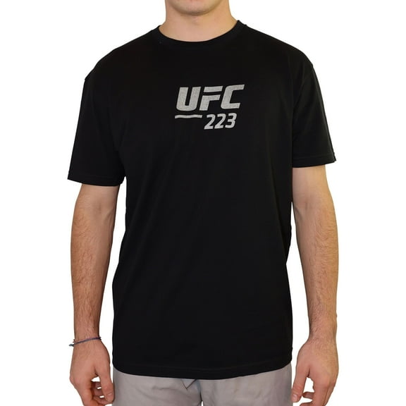 UFC Mens 223 April 7th Brooklyn Graphic T-Shirt, Black, Large