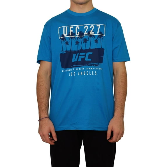 UFC Mens 227 Los Angeles Graphic T-Shirt, Blue, Large