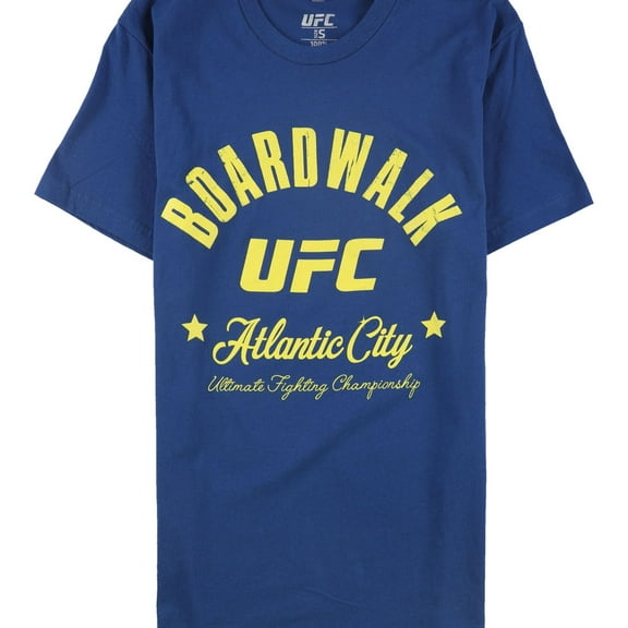 UFC Mens Boardwalk Atlantic City Graphic T-Shirt, Blue, Small