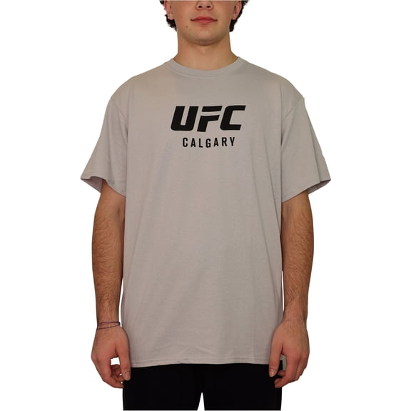 UFC Mens Calgary July 28th Graphic T-Shirt, Grey, Medium
