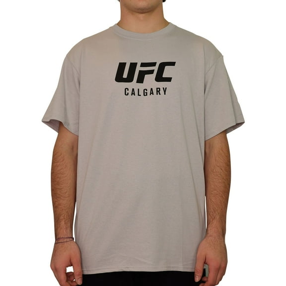 UFC Mens Calgary July 28th Graphic T-Shirt, Grey, XX-Large