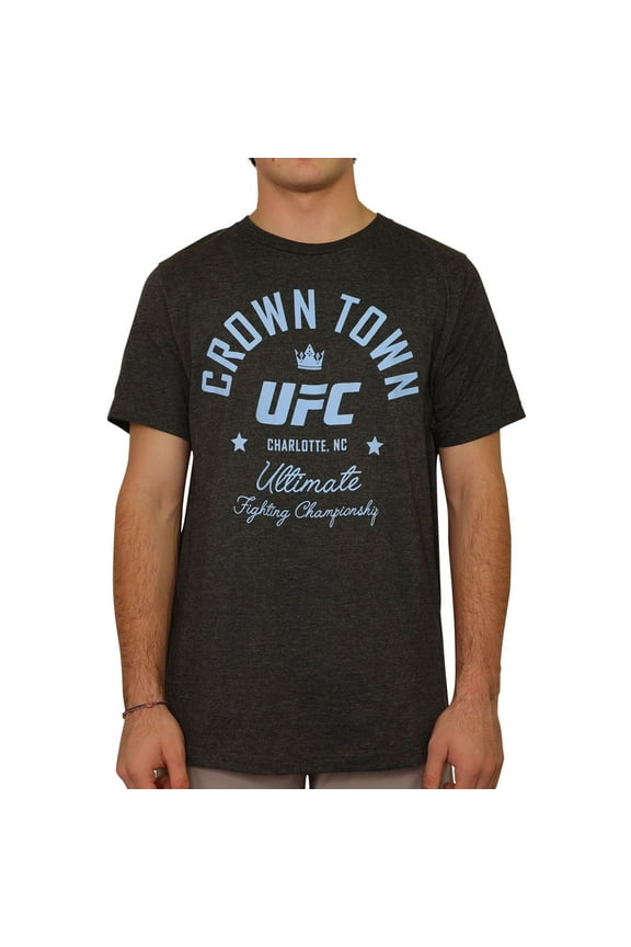 Mens Crown Town Graphic T-Shirt, Grey, Large