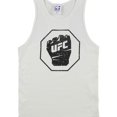 thumbnail image 1 of UFC Mens Distressed Fist Muscle Tank Top, White, Small, 1 of 1