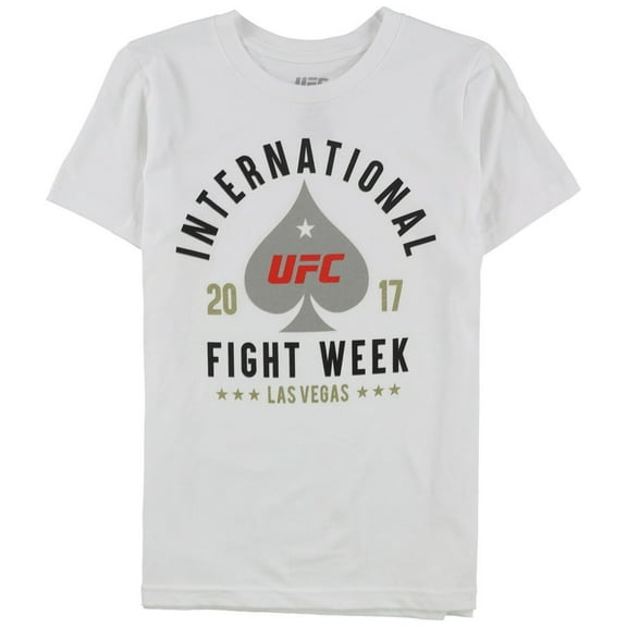UFC Mens International Fight Week 2017 Graphic T-Shirt, White, Small