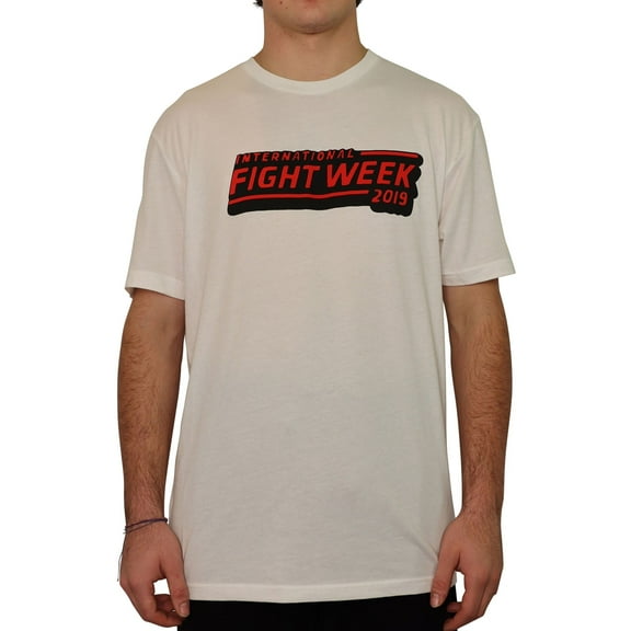 UFC Mens International Fight Week 2019 Graphic T-Shirt, White, XX-Large