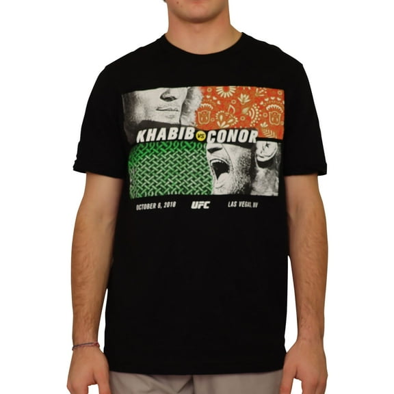 UFC Mens Khabib Vs Conor Graphic T-Shirt, Black, Medium