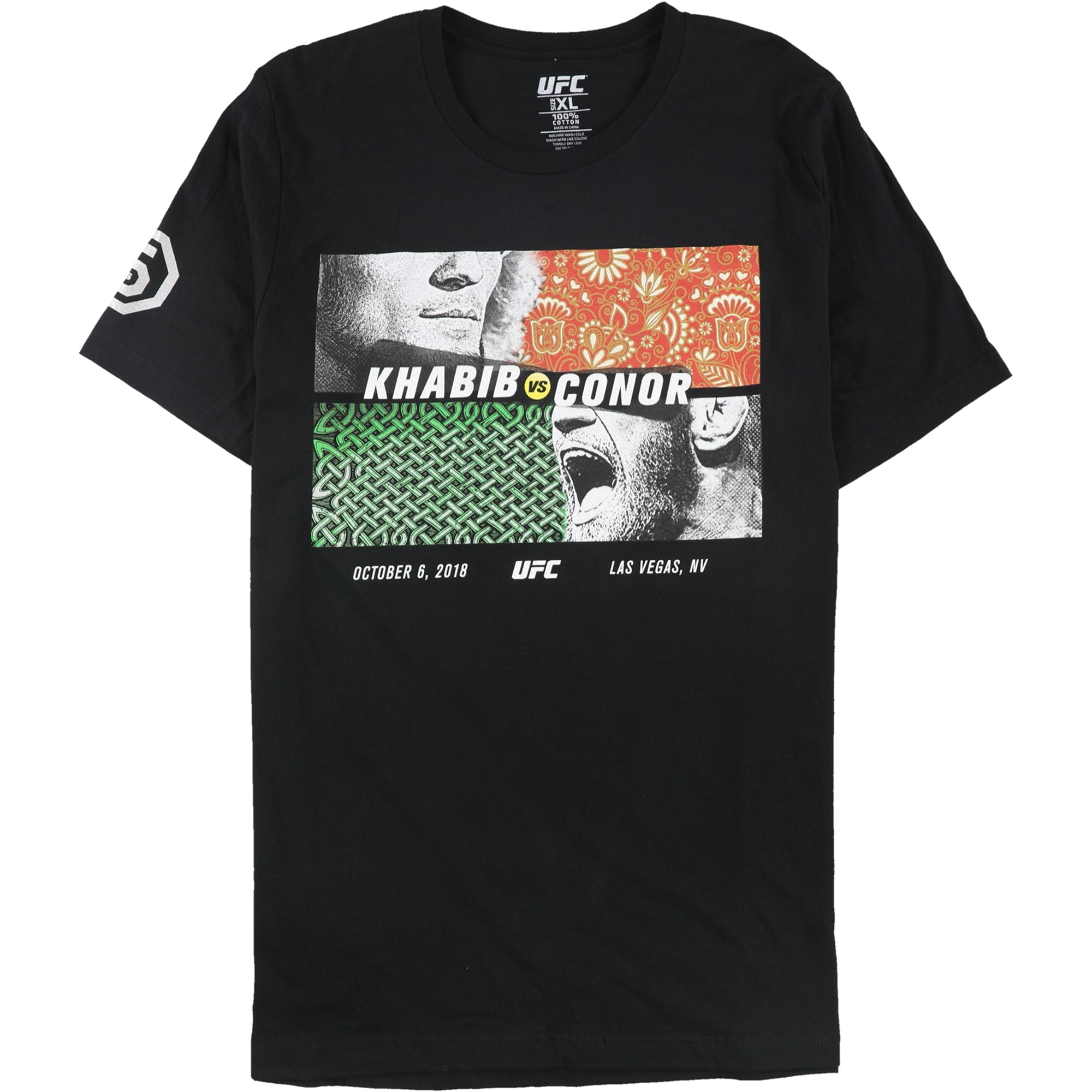 UFC Mens Khabib Vs Conor Graphic T Shirt Black XX Large
