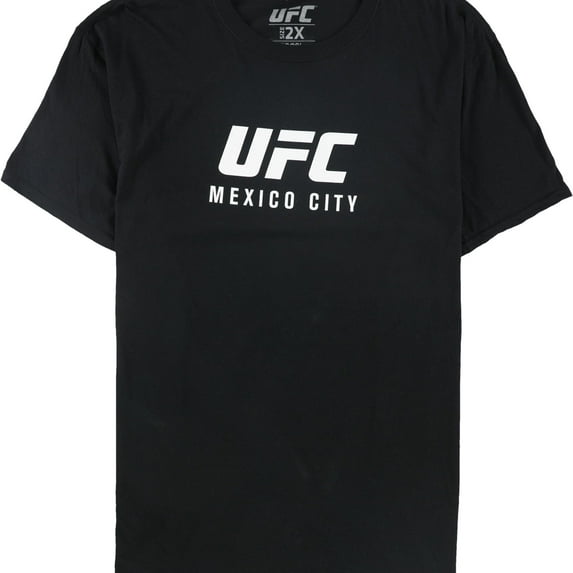 UFC Mens Mexico City Fight Night Sept 21st Graphic T-Shirt, Black, X-Large