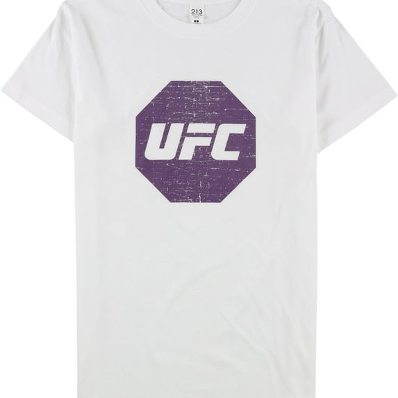 UFC Mens Octagon Logo Graphic T-Shirt, White, Small