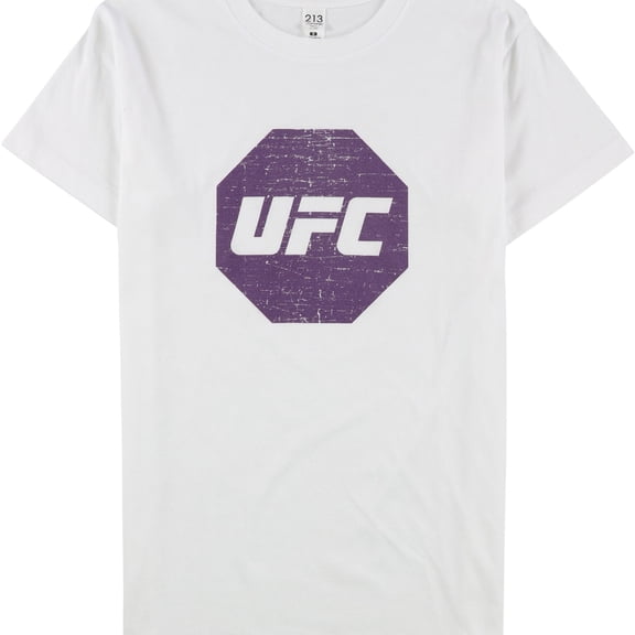 UFC Mens Octagon Logo Graphic T-Shirt, White, Small