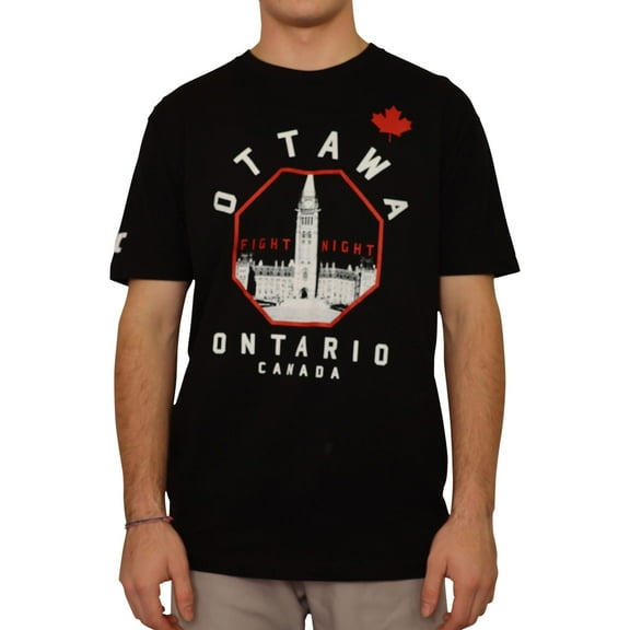 UFC Mens Ottawa Fight Night Graphic T-Shirt, Black, Small
