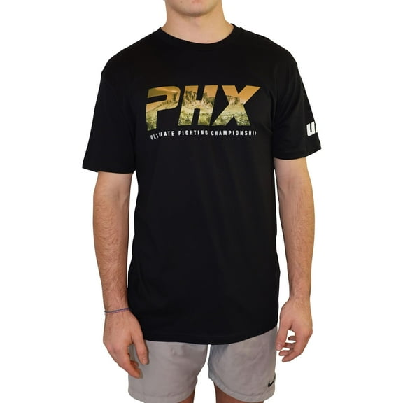 UFC Mens PHX Graphic T-Shirt, Black, Large