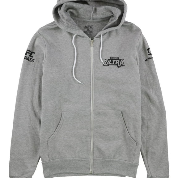 UFC Mens Quintet Ultra Hoodie Sweatshirt, Grey, Small