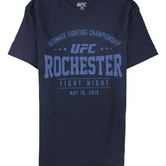 UFC Mens Rochester Fight Night Graphic T-Shirt, Blue, Small
