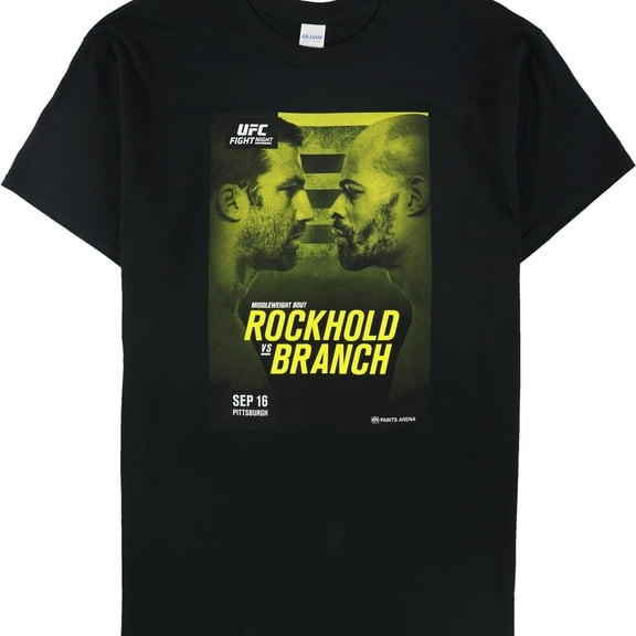 UFC Mens Rockhold Vs Branch Graphic T-Shirt, Black, X-Large