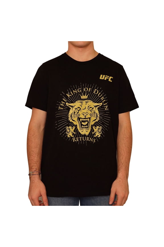 Mens The King Of Dublin Returns Graphic T-Shirt, Black, Large