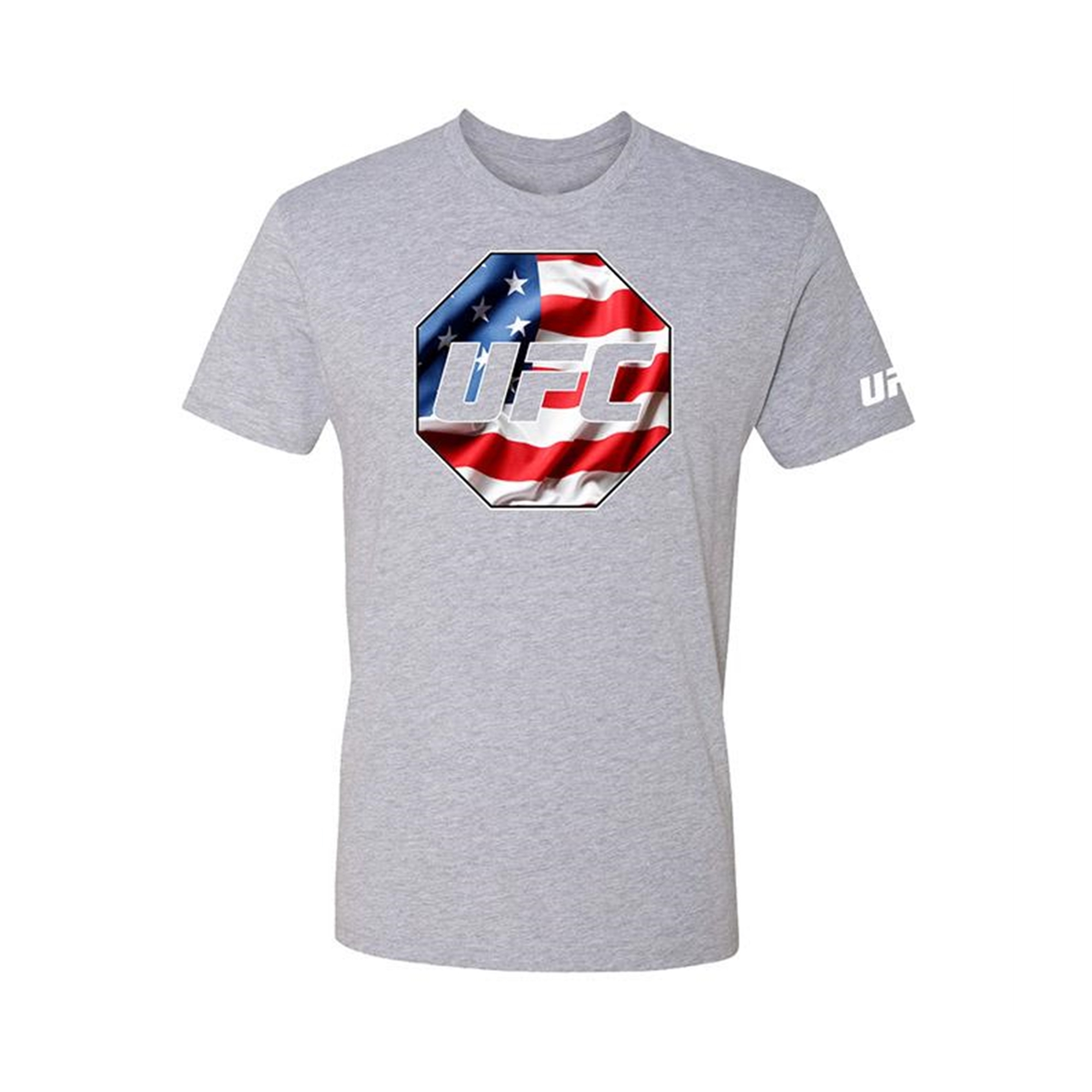 UFC Mens USA Country Flag Graphic T-Shirt, Grey, Small - image 1 of 1