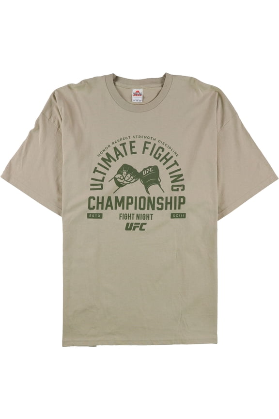 Mens Ultimate Fighting Championship Graphic T-Shirt, Beige, XXX-Large