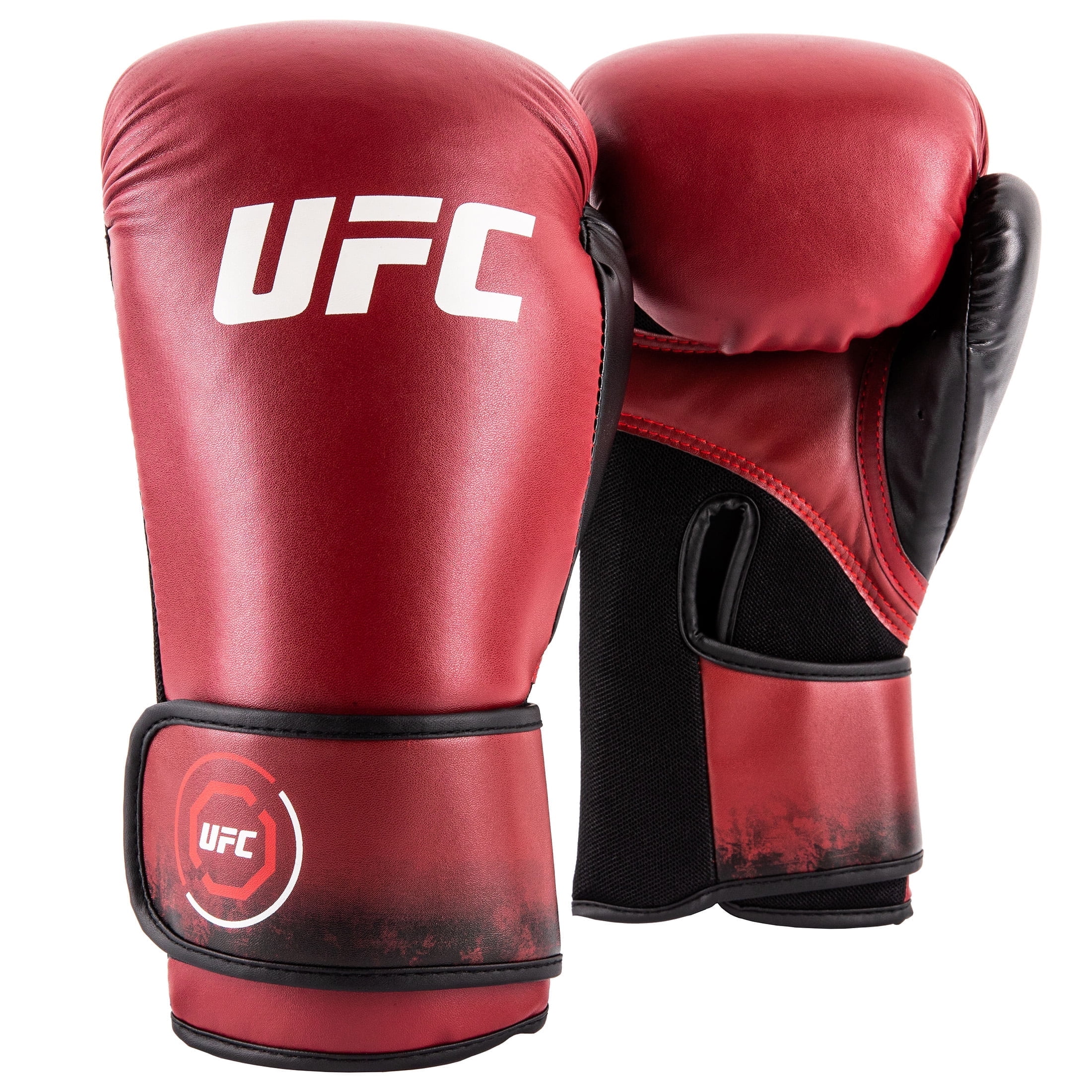 UFC Octagon Lava Boxing Gloves - 16oz, Red - Engineered for