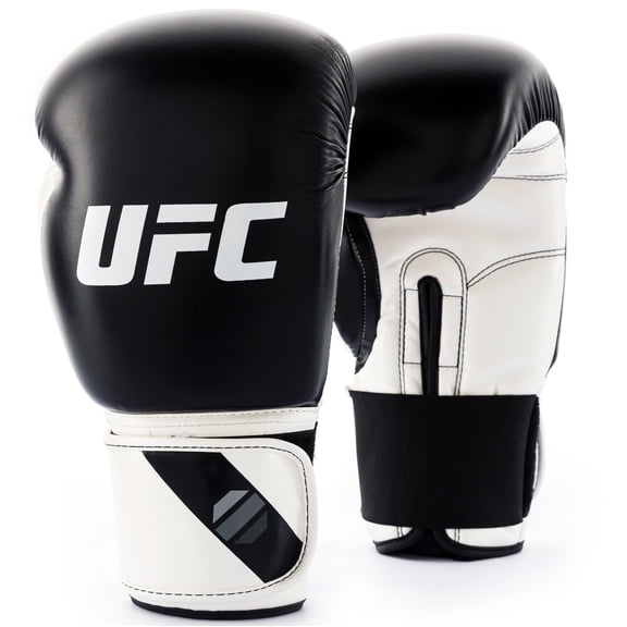 UFC Compact Bag Gloves - L/XL, White/Black - Heavy Bag Training Gloves for Boxing & Mixed Martial Arts, with Form-Fit Ergonomic Hand Compartment