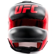 UFC Pro Full Face Head Gear - Large, Red/Black - Ultimate Protection for Intense Sparring Training Sessions - Boxing, MMA, Muay Thai, and Kickboxing - Genuine Leather
