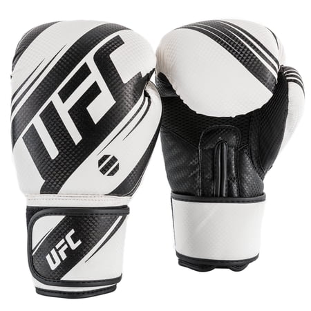 UFC Performance Rush Training Gloves - 12oz, White - Enhanced Performance, Protection and Durability in Boxing, MMA, Muay Thai, Kickboxing, & Heavy Bag Training - Intermediate Level