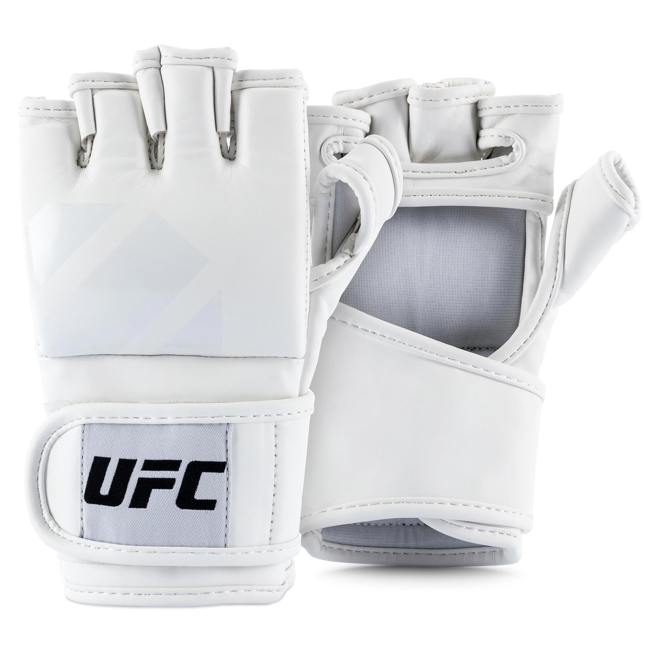UFC Tonal MMA Training Gloves - Medium, White - Premium Performance, Pre-Curved Multi-Layered Foam Knuckle Protection, Durable Open-Palm Grappling & Striking Gear