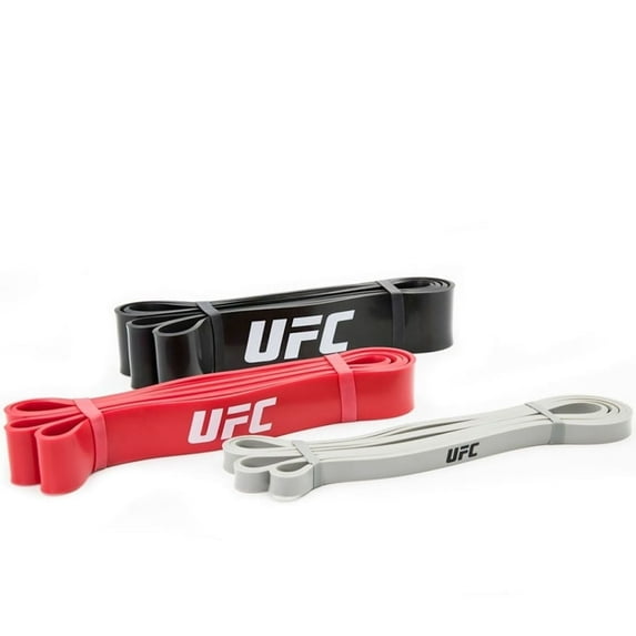 UFC Power Band Set - Light, Medium, & Heavy Resistance Bands for Strength, Conditioning & MMA Training - Full Body Home Gym Workout Bands for Boxing, Kickboxing & Cardio Fitness
