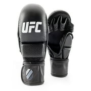 UFC Pro MMA Safety Sparring Gloves - Black S/M Grappling and Striking 6oz Mixed Martial Arts Gloves small/large